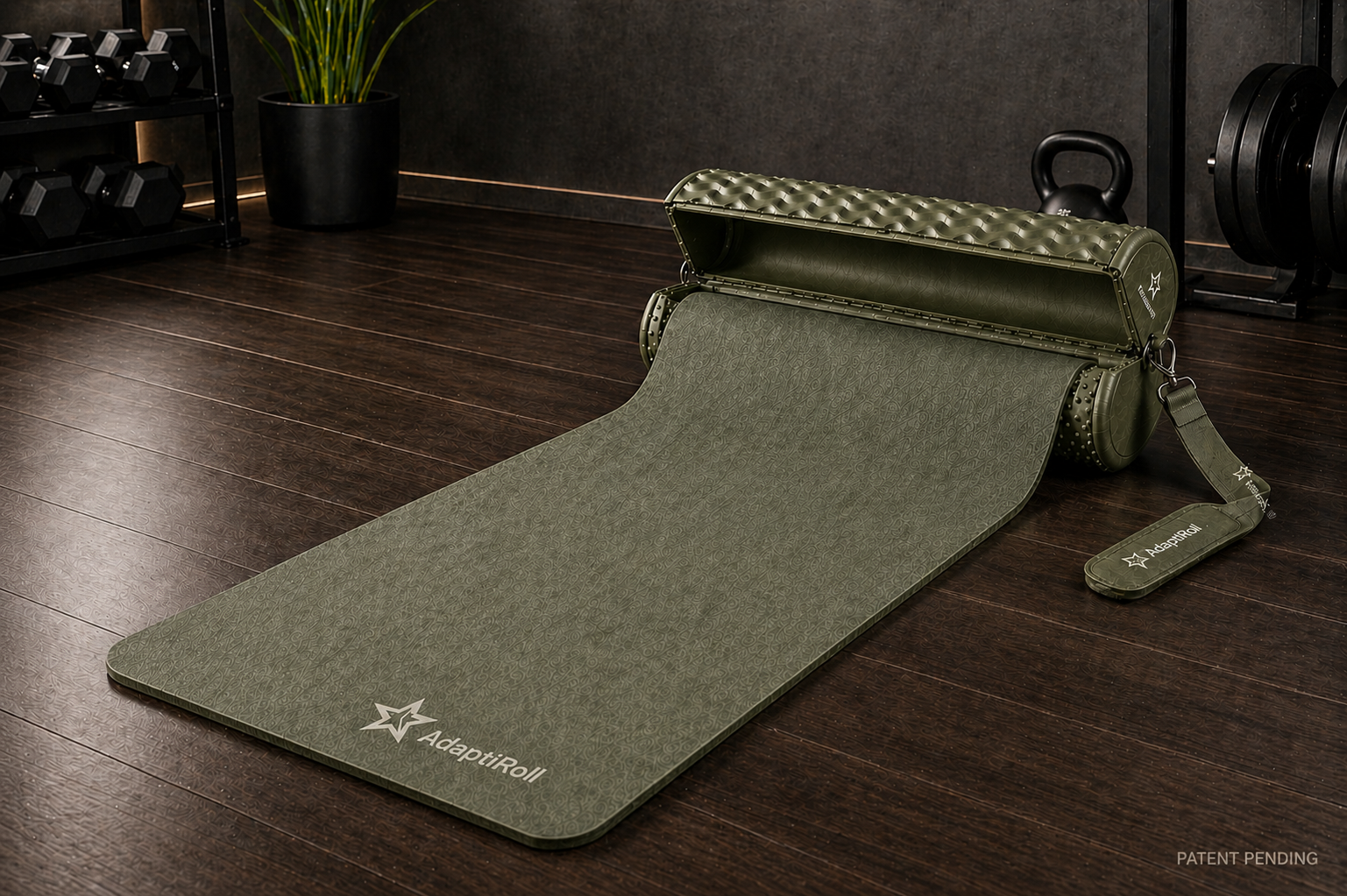 AdaptiRoll mat unrolling from pod